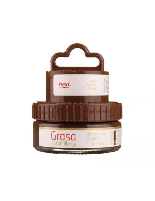 grasa autobrillante calzado piel lisa flexi marron medio