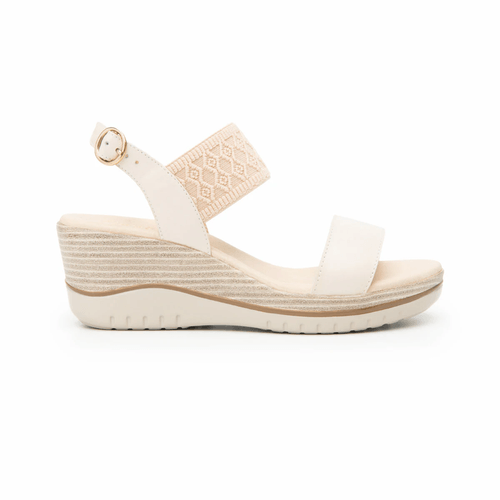 sandalia de plataforma flexi para mujer 113310 blanco