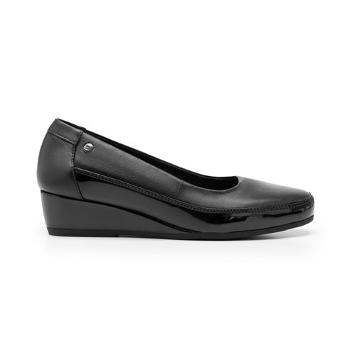 mocasín con plataforma flexi para mujer 127001 negro