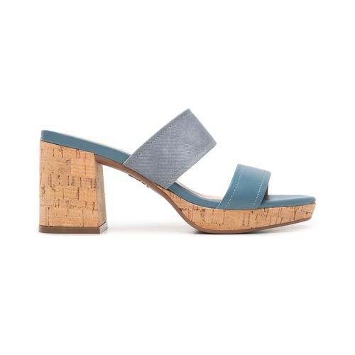 sandalia de tacon flexi para mujer 123005 azul