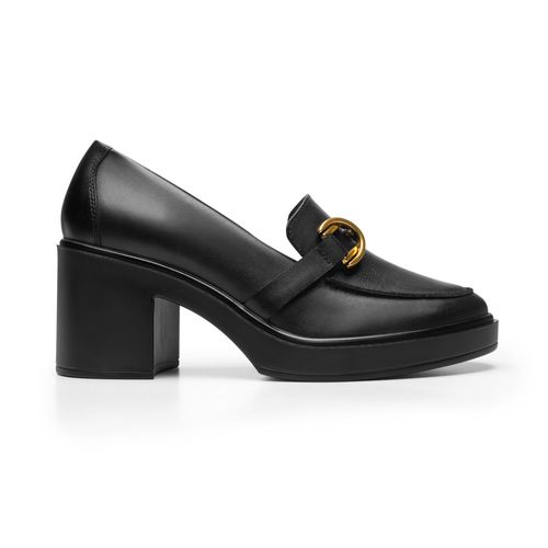 mocasin con tacon flexi para mujer 130301 negro