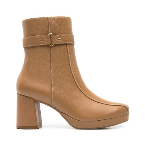 botin con tacon flexi para mujer 127203 camel