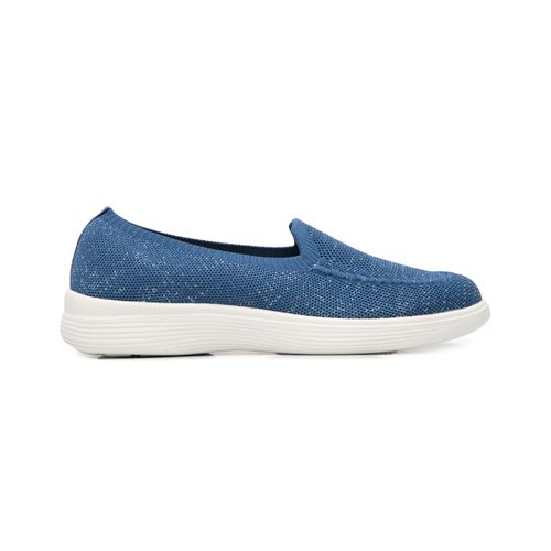 Zapatillas flexibles sin cordones para mujer 104919 en denim
