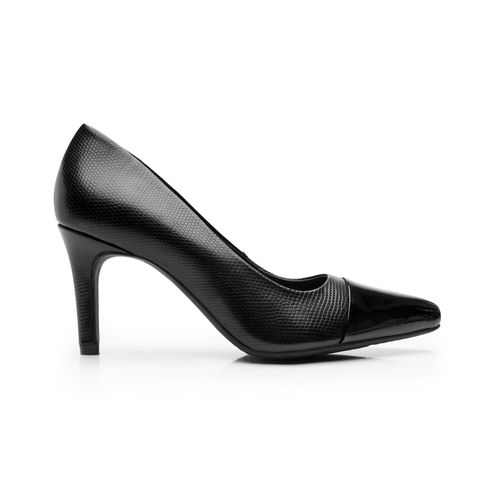 tacon flexi para mujer 104521 negro charol