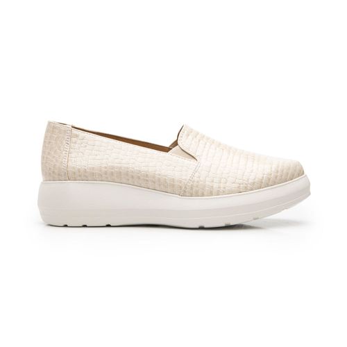 mocasin flexi para dama 126716 blanco perla